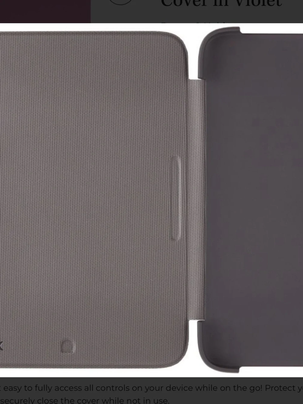 Nook GlowLight Plus Book Cover with Tab in Violet | NIB